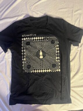 Slowdive Tour 2023 Black Graphic Band T-Shirt
